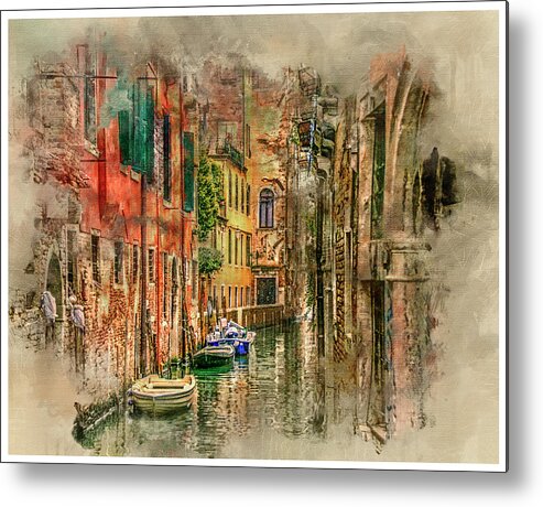 Venice Metal Print featuring the digital art Impressions of Venice by Brian Tarr