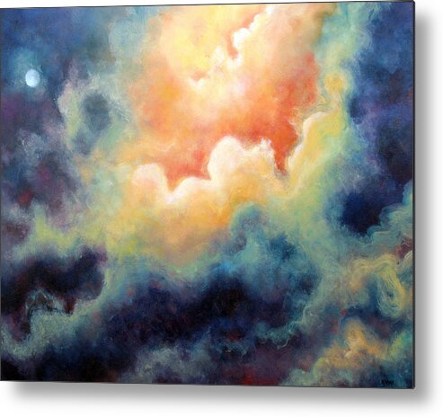 Celestial Metal Print featuring the painting In The Beginning by Marina Petro