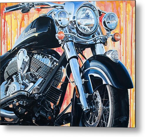 Indian Metal Print featuring the painting Be Free by Jessica Tookey