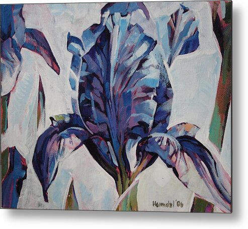 Canadian Metal Print featuring the painting Iris Winter by Tim Heimdal