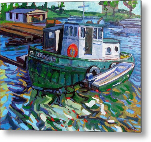 Ishpeming Metal Print featuring the painting Ishpeming by Phil Chadwick