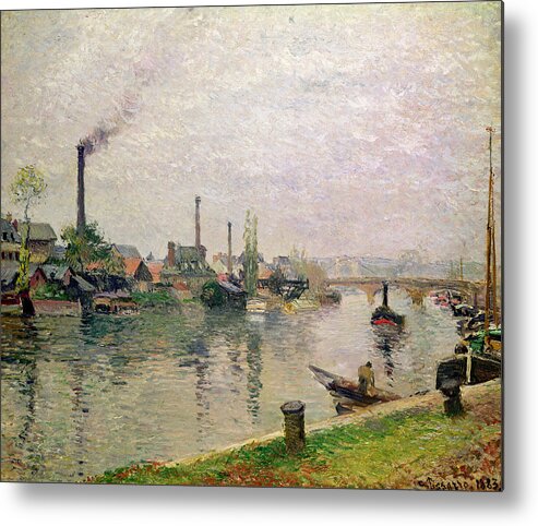 Ile Metal Print featuring the painting Island of the Cross at Rouen by Camille Pissarro