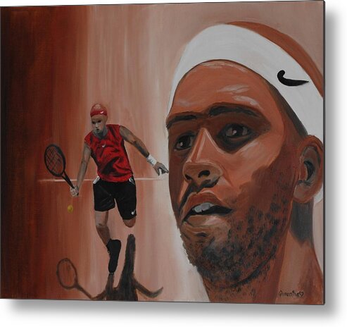 James Metal Print featuring the painting James Blake by Quwatha Valentine
