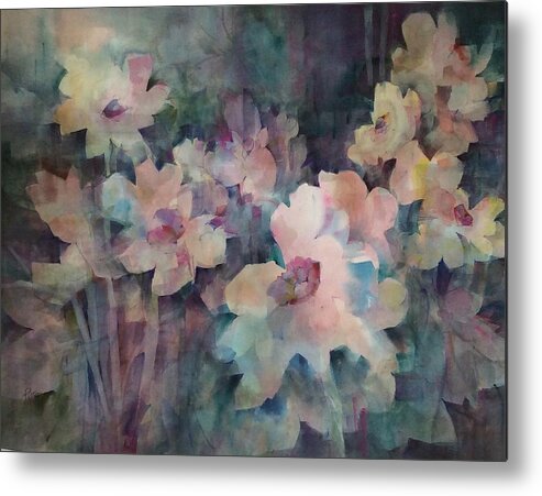 Flowers Metal Print featuring the painting Jewels of the Garden by Karen Ann Patton