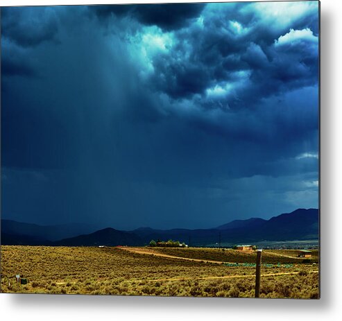 Taos Metal Print featuring the photograph July Monsoons by Charles Muhle