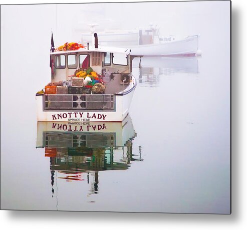 Lobster Boats Metal Print featuring the photograph Knotty Lady by Jeff Cooper