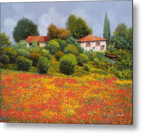 Summer Metal Print featuring the painting L'estate fiorita by Guido Borelli
