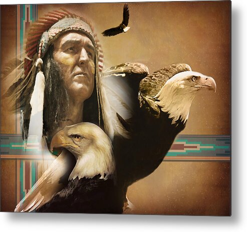Indians Metal Print featuring the photograph Lakota Skies by Terry Eve Tanner