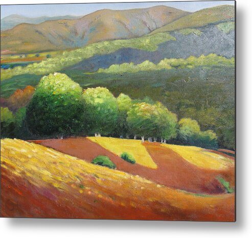 Ca Hills Metal Print featuring the painting Last Kiss of Sunshine by Gary Coleman