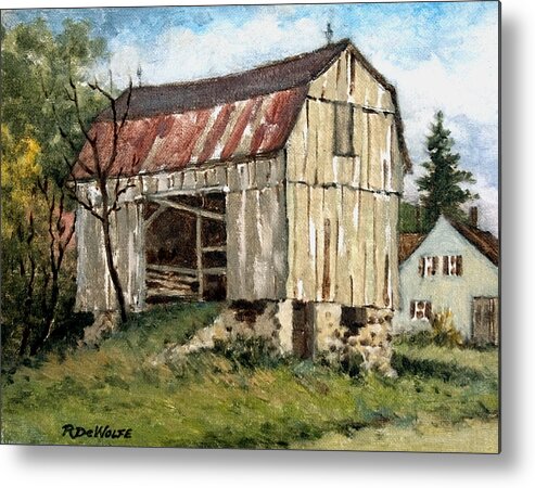 Barn Metal Print featuring the painting Last Legs by Richard De Wolfe