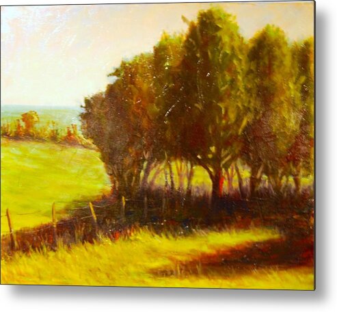 Landscape Metal Print featuring the painting Later Summer Shade by Will Germino