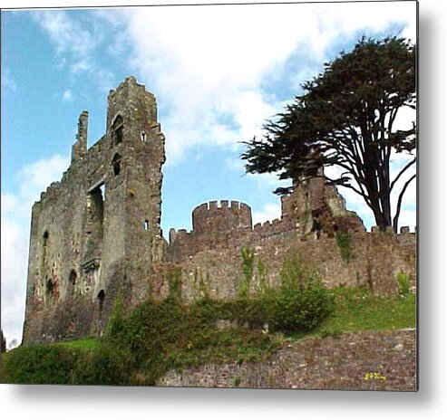 Photograph Metal Print featuring the photograph Laugharne Castle by Jacquie King