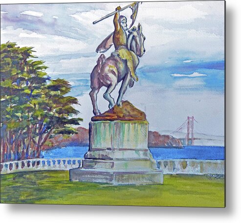 Museums Metal Print featuring the painting Legion of Honor View by Karen Coggeshall