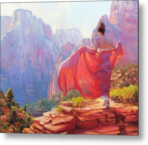 Zion Metal Print featuring the painting Light of Zion by Steve Henderson