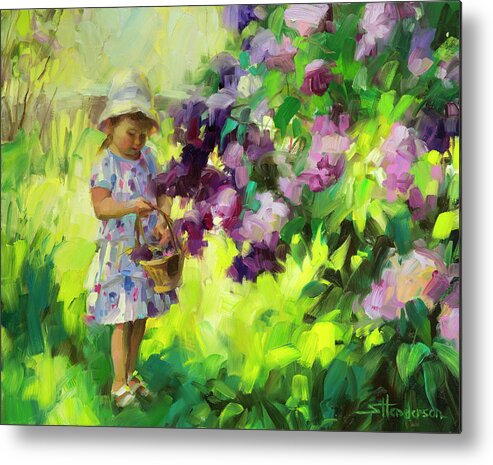 Spring Metal Print featuring the painting Lilac Festival by Steve Henderson