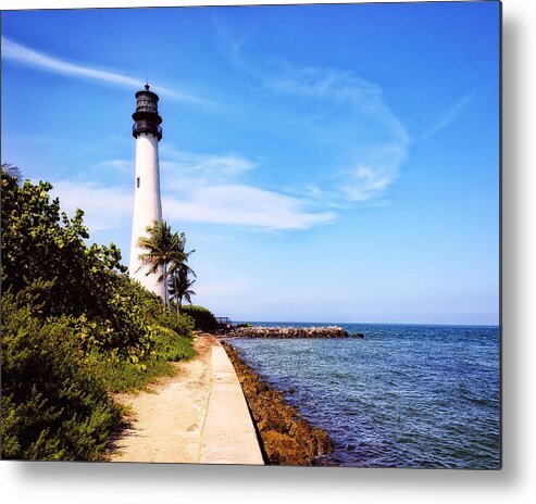 Lighthouse. Look Out Metal Print featuring the photograph Look out by Camille Lopez