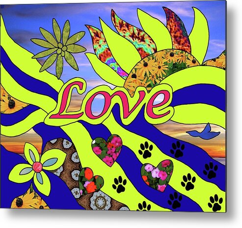 Sunsets Metal Print featuring the digital art Love forever by Laura Smith