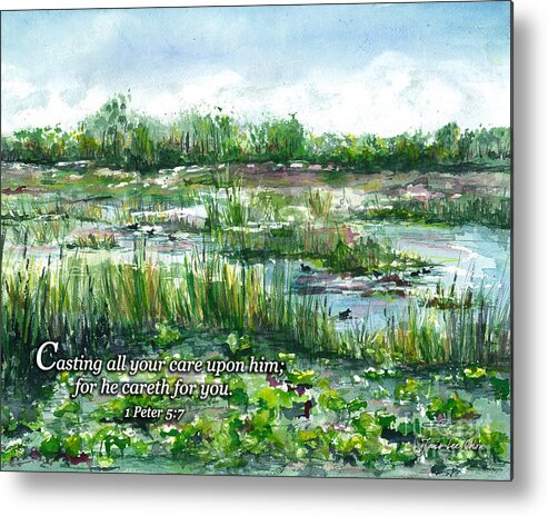 Loxahatchee Metal Print featuring the digital art Loxahatchee Marsh 1 Peter 5 by Janis Lee Colon