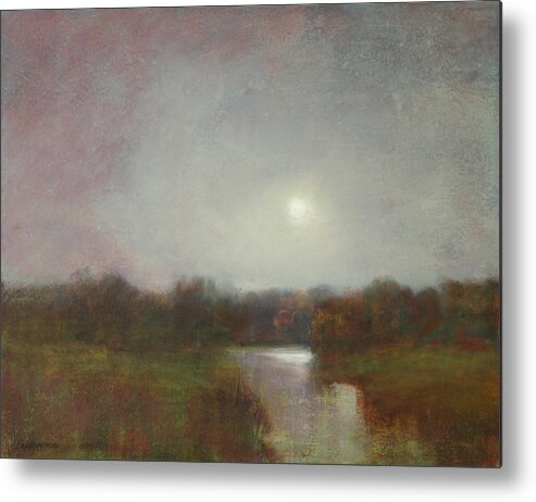 Moon Metal Print featuring the painting Lunar 14 by David Ladmore
