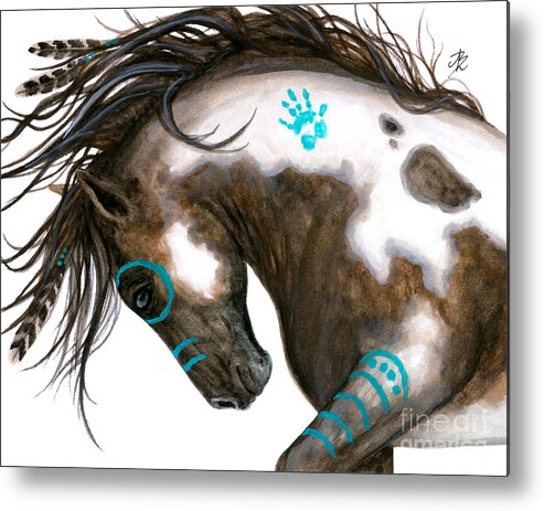Majestic Metal Print featuring the painting Majestic Horse #151 by AmyLyn Bihrle