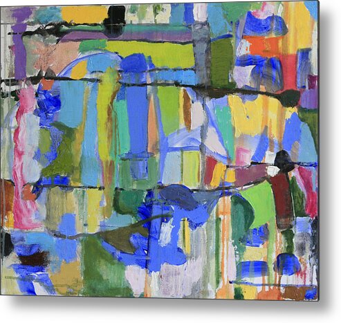 Abstract Metal Print featuring the painting Make It Snappy by David Zimmerman