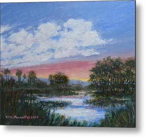 Marsh Metal Print featuring the painting Marsh Reflections by Kathleen McDermott