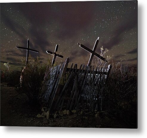 Terlingua Ghost Town Metal Print featuring the photograph May They Rest In Peace by Hal Mitzenmacher