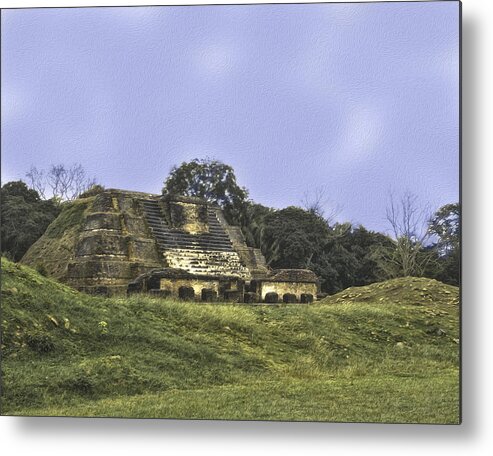 Belize Metal Print featuring the photograph Mayan Ruins in Belize by Linda Constant