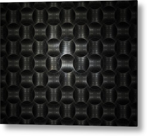 Fractal Metal Print featuring the digital art Metallic Weave by David April