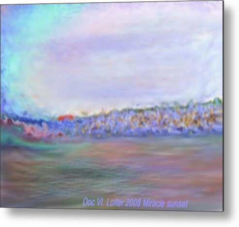 Sunset Metal Print featuring the digital art Miracle sunset by Dr Loifer Vladimir