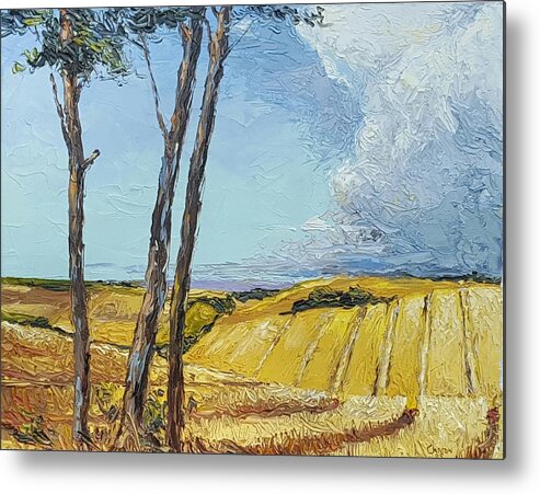 Palette Knife Series Metal Print featuring the painting Missouri Landscape by Jerrold Carton