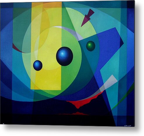 #abstract Metal Print featuring the painting Mithras by Alberto DAssumpcao