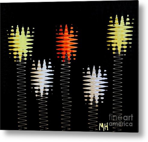 Photo Metal Print featuring the photograph Mod Tulips Up and Down by Marsha Heiken