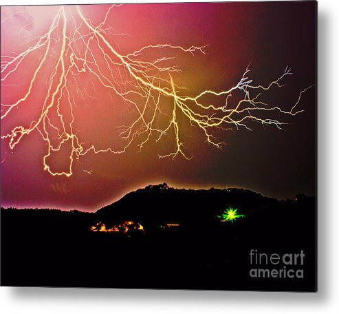 Michael Tidwell Photography Metal Print featuring the photograph Monster Lightning by Michael Tidwell by Michael Tidwell