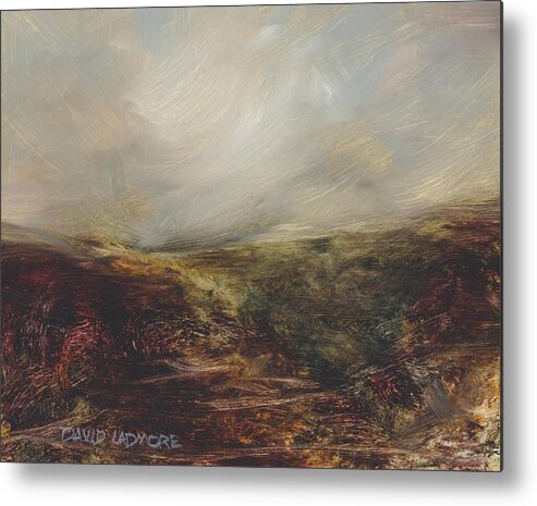 Moorland Metal Print featuring the painting Moorland 76 by David Ladmore