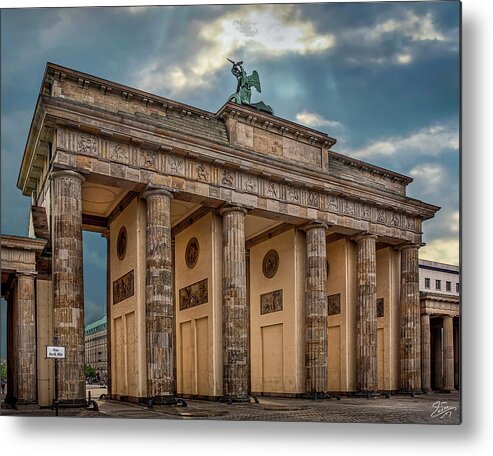Endre Metal Print featuring the photograph Morning At The Brandenburg Gate by Endre Balogh