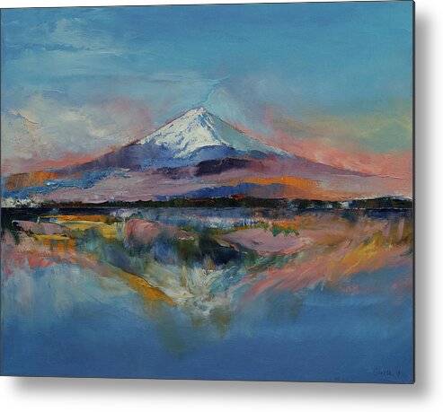 Mount Fuji Metal Print featuring the painting Mount Fuji by Michael Creese