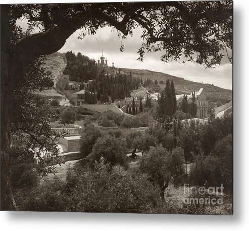 1930 Metal Print featuring the photograph Mount Of Olives by Granger