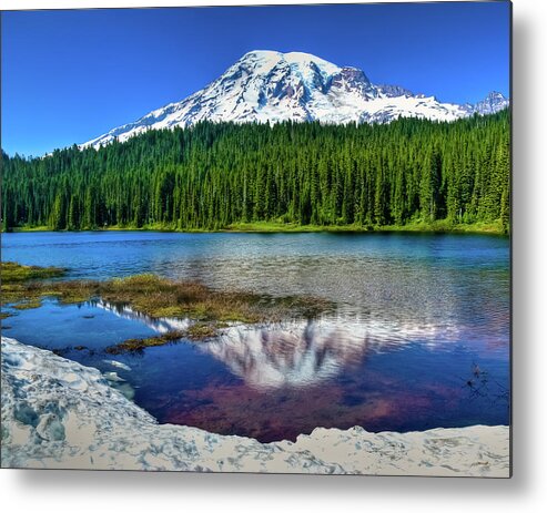 Mount Rainier Metal Print featuring the photograph Mount Rainier Reflection by Harry Strharsky