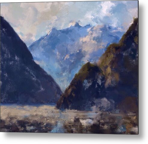 mountain Majesty Metal Print featuring the painting Mountain Majesty by Mark Taylor