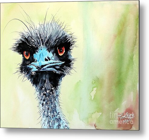 Grumpy Metal Print featuring the painting Mr. Grumpy by Tom Riggs