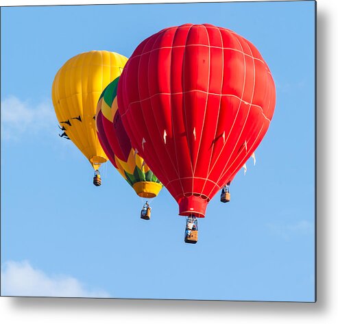  Hot Air Balloons Metal Print featuring the photograph Multiple Hot air Balloons 5 by Charles McCleanon
