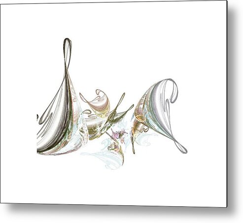 Music Metal Print featuring the digital art Music and Melody by Ilia -
