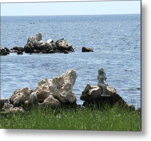 Blues Metal Print featuring the photograph My Lil Mermaid Two by Debbie May