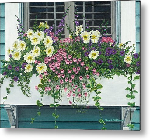 Floral Metal Print featuring the painting Nantucket Bloom by Bruce Dumas