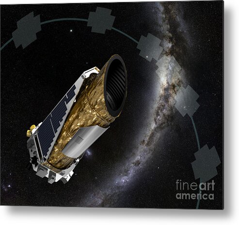 Science Metal Print featuring the photograph Nasas Planet-hunting Kepler Spacecraft by Science Source