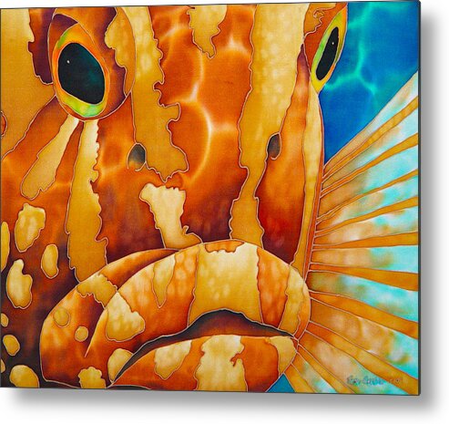 Nassau Grouper Metal Print featuring the painting Nassau Grouper by Daniel Jean-Baptiste