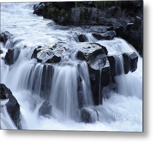 Waterfall Metal Print featuring the photograph Natural Bridges Falls 02 by Peter Piatt
