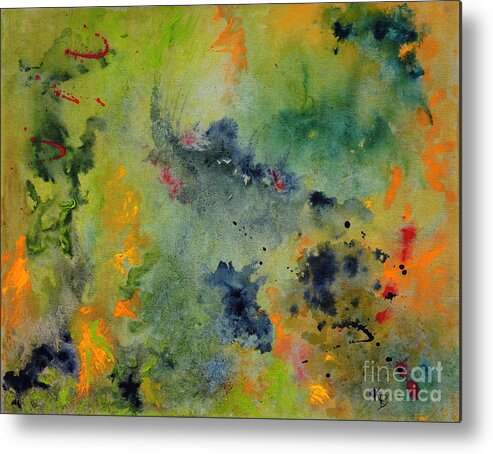Space Metal Print featuring the painting Nebula by Karen Fleschler