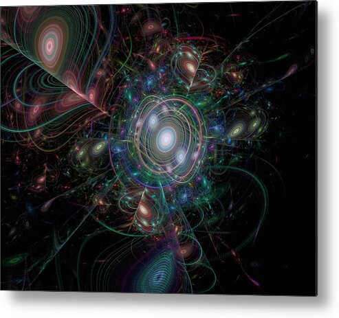 3-d Fractal Metal Print featuring the photograph New Planets 4 by Ronda Broatch